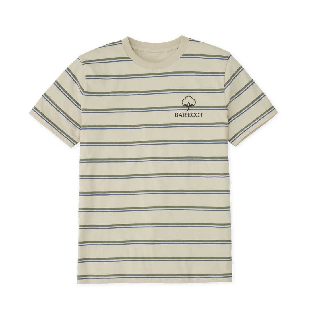Oat & Solent Stripes Printed Premium T-Shirt Front
