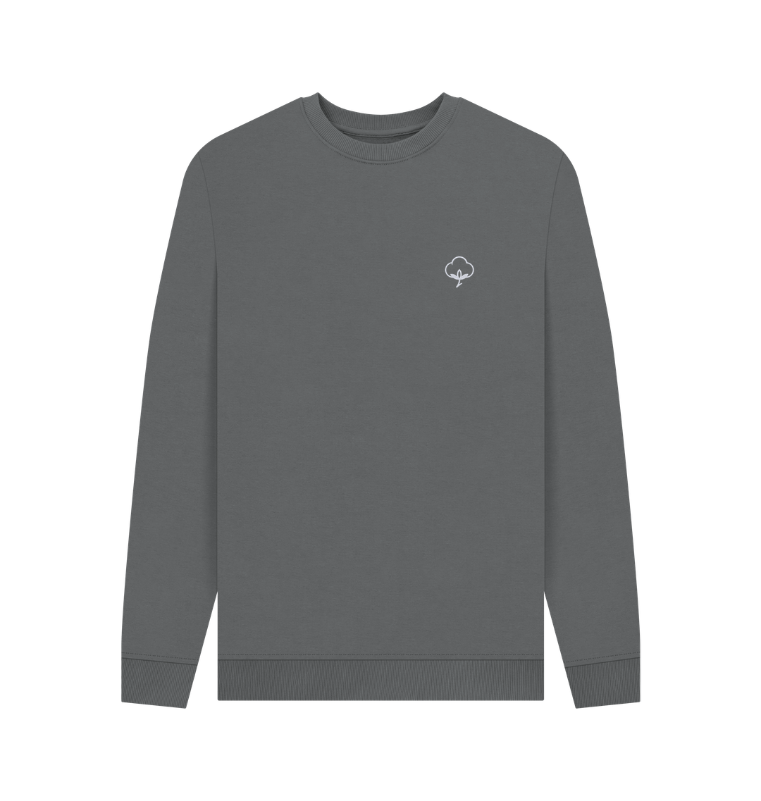 Slate Grey Printed Sweater Front