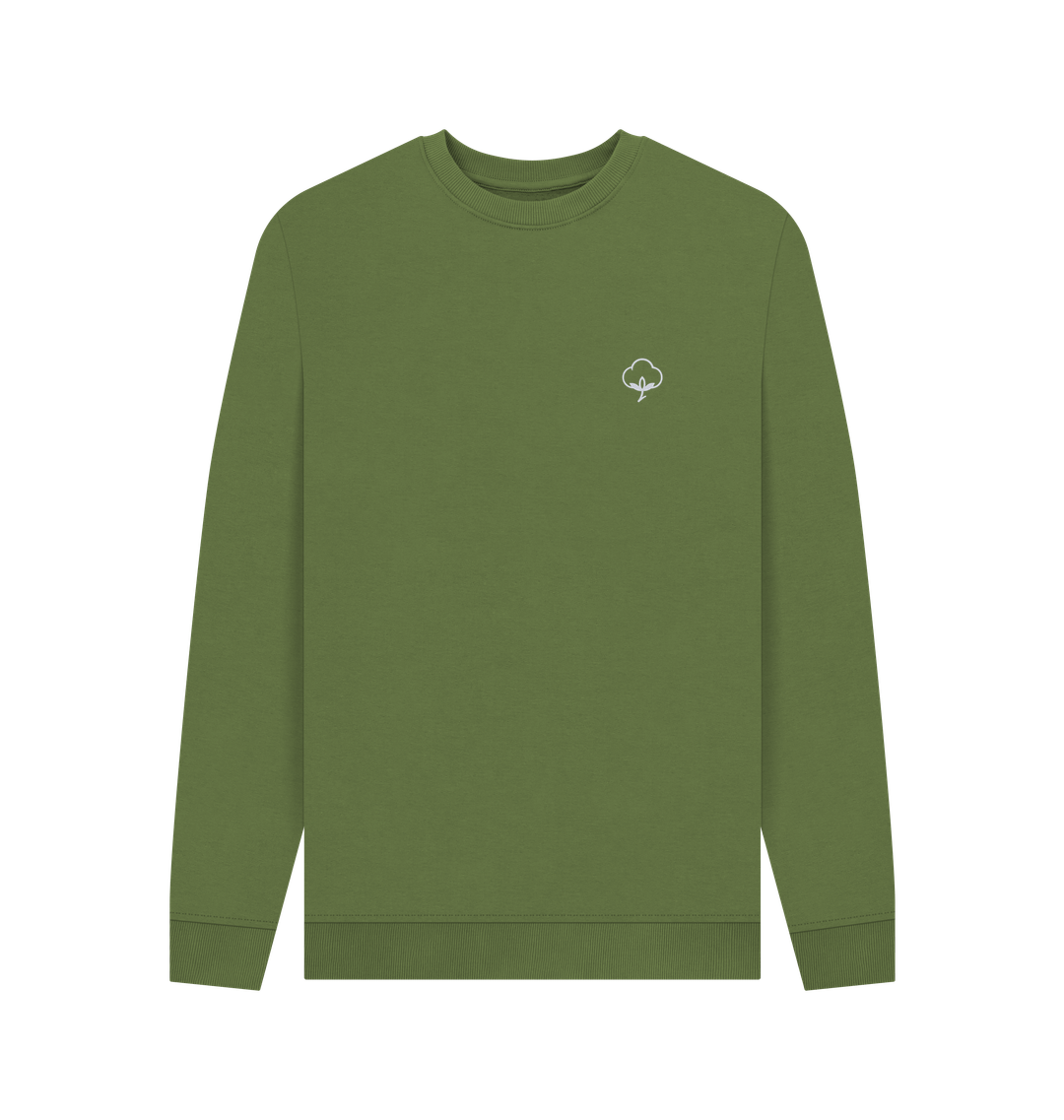 Khaki Printed Sweater Front