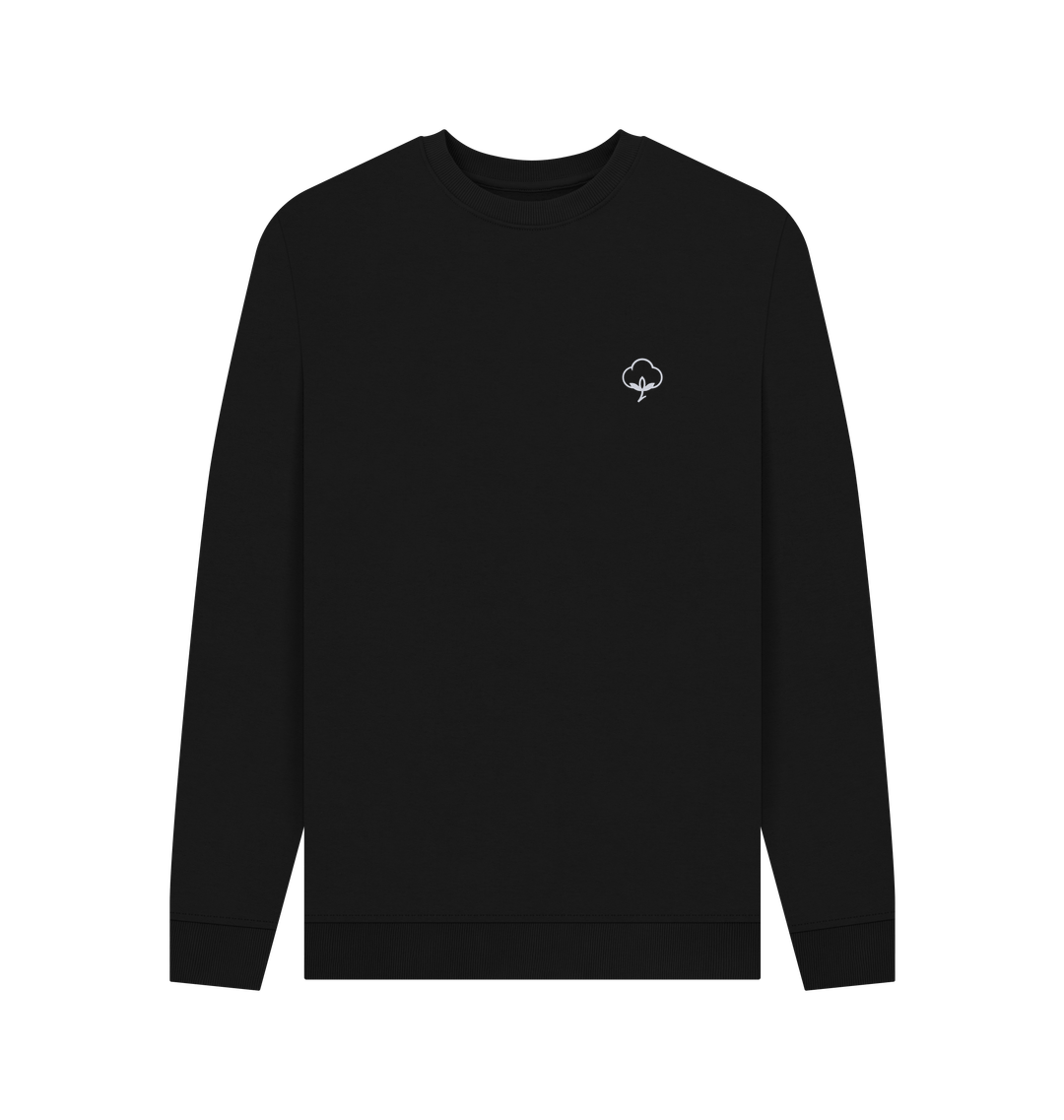 Black Printed Sweater Front