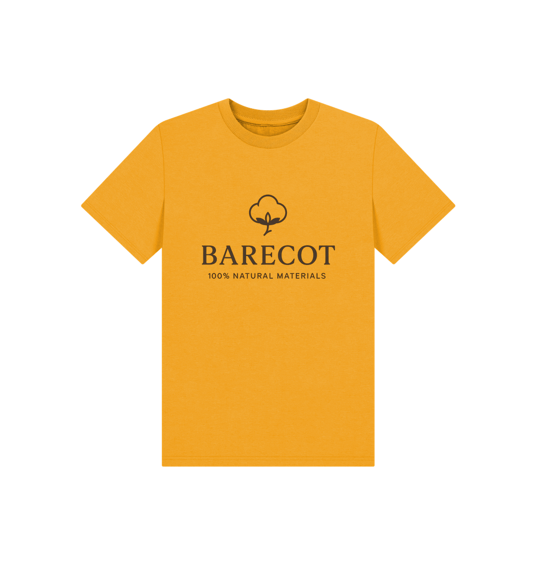 Mustard Printed Kids T-Shirt Front