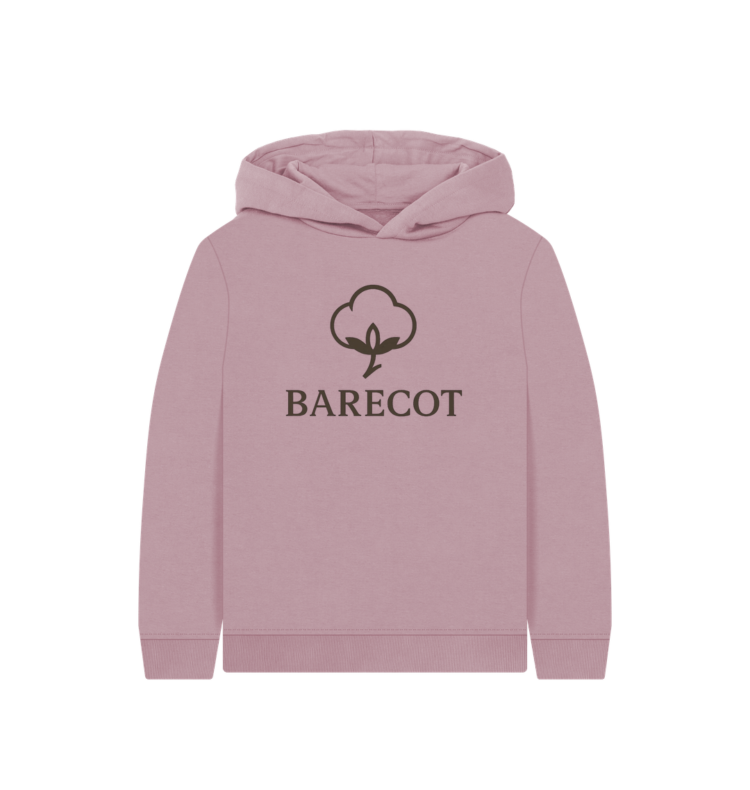 Mauve Printed Kids Hoodie Front