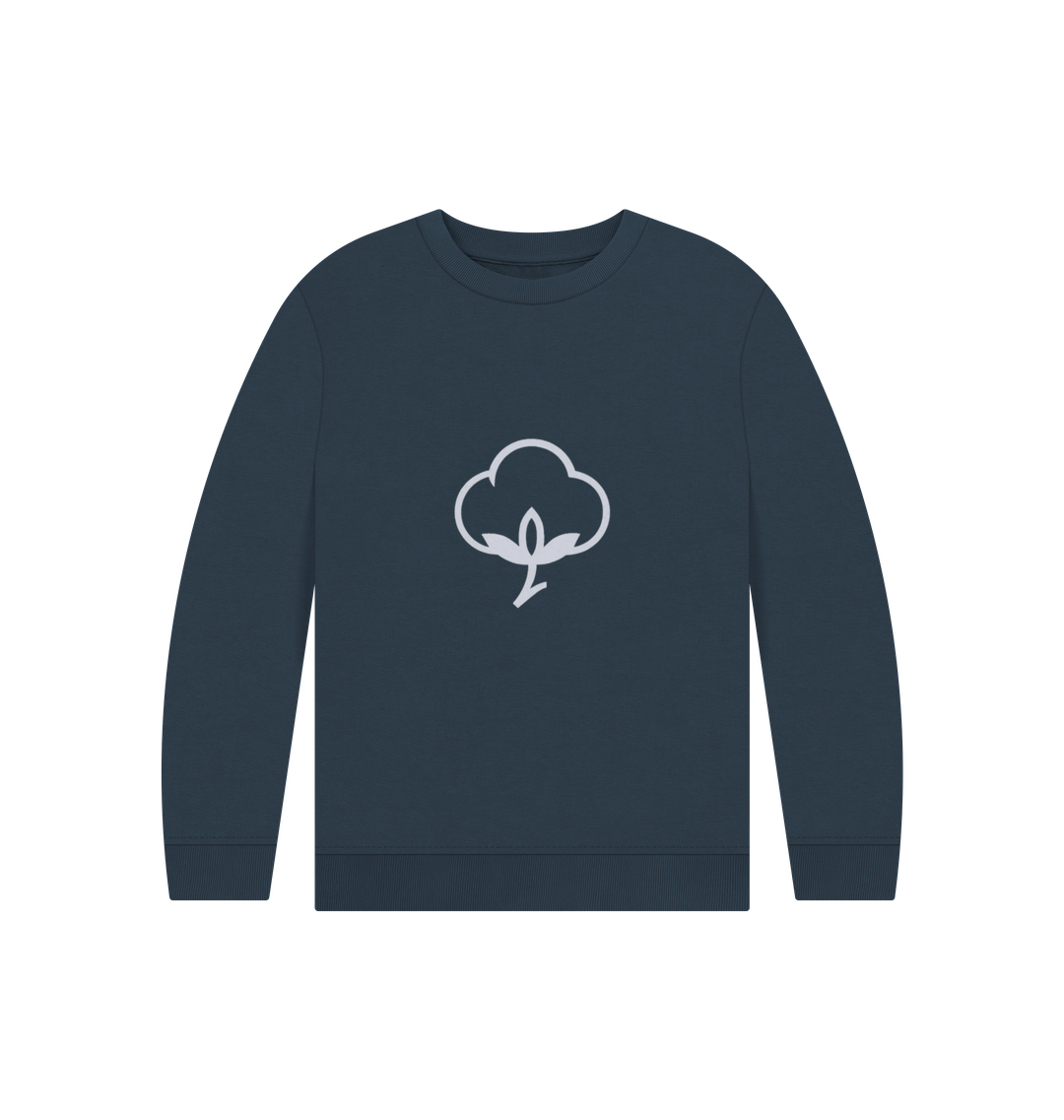 Navy Blue Printed Kids Jumper Front