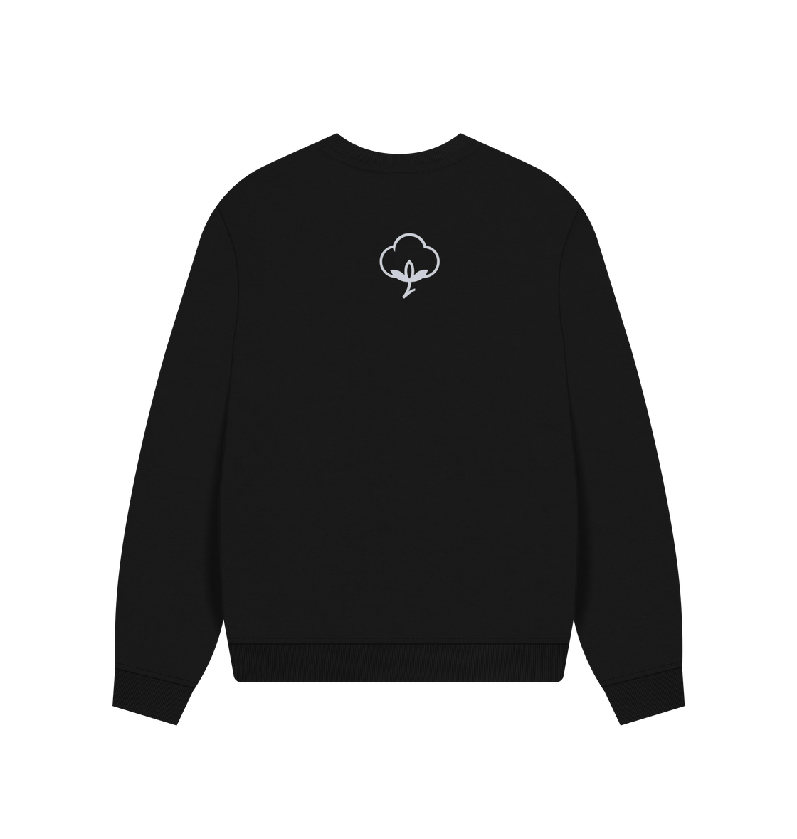 Black Printed Sweater Back