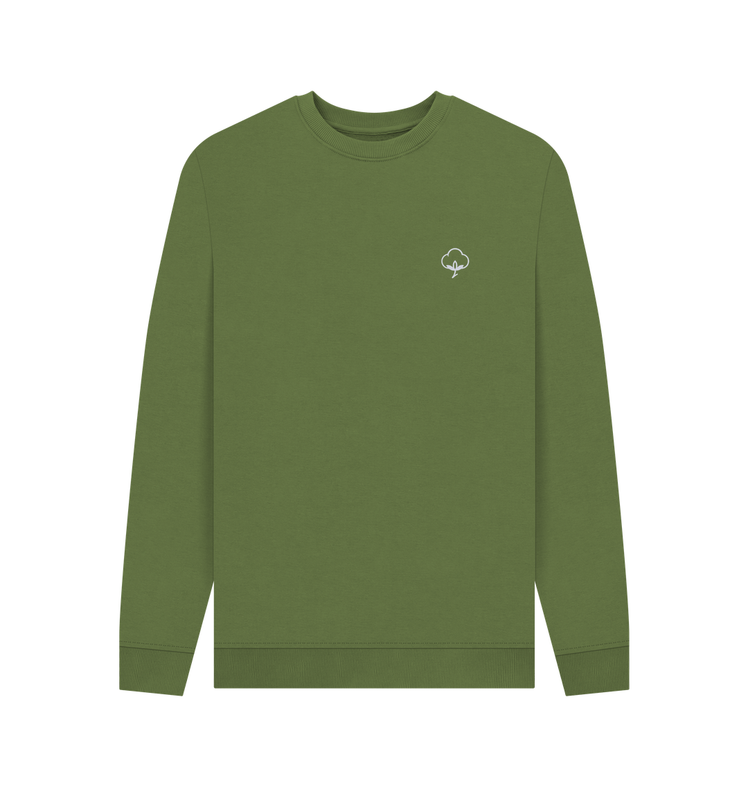 Khaki Printed Sweater Front