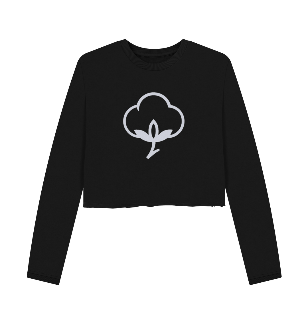 Black Printed Boxy Jumpers Front