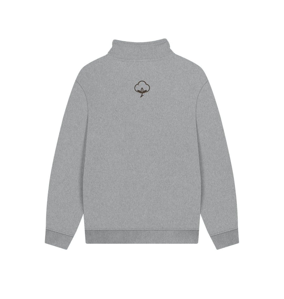 Athletic Grey Printed Sweater Back