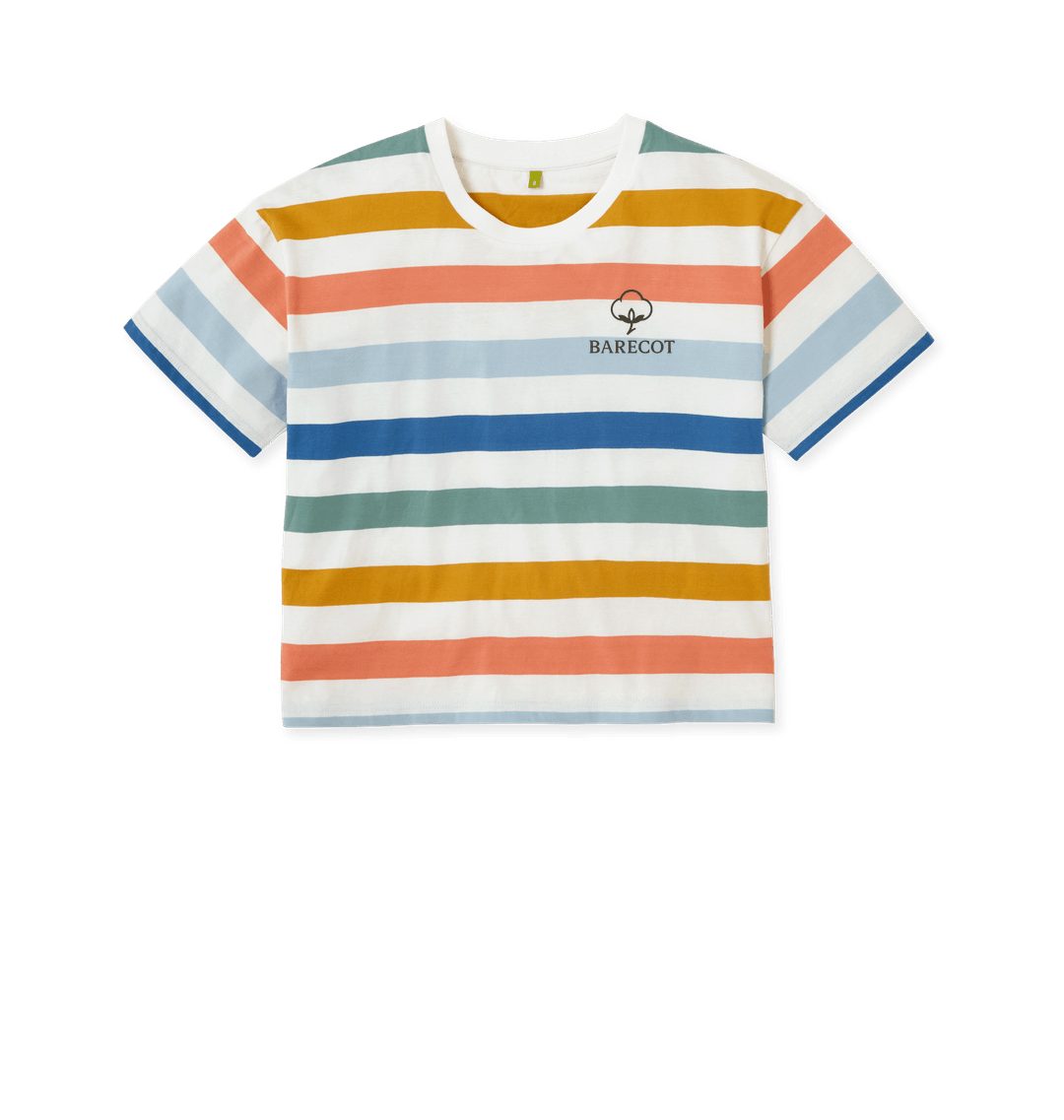 Multicolour Stripes Printed T-shirt Front
