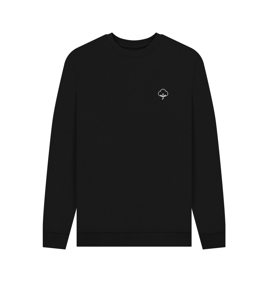 Black Printed Sweater Front