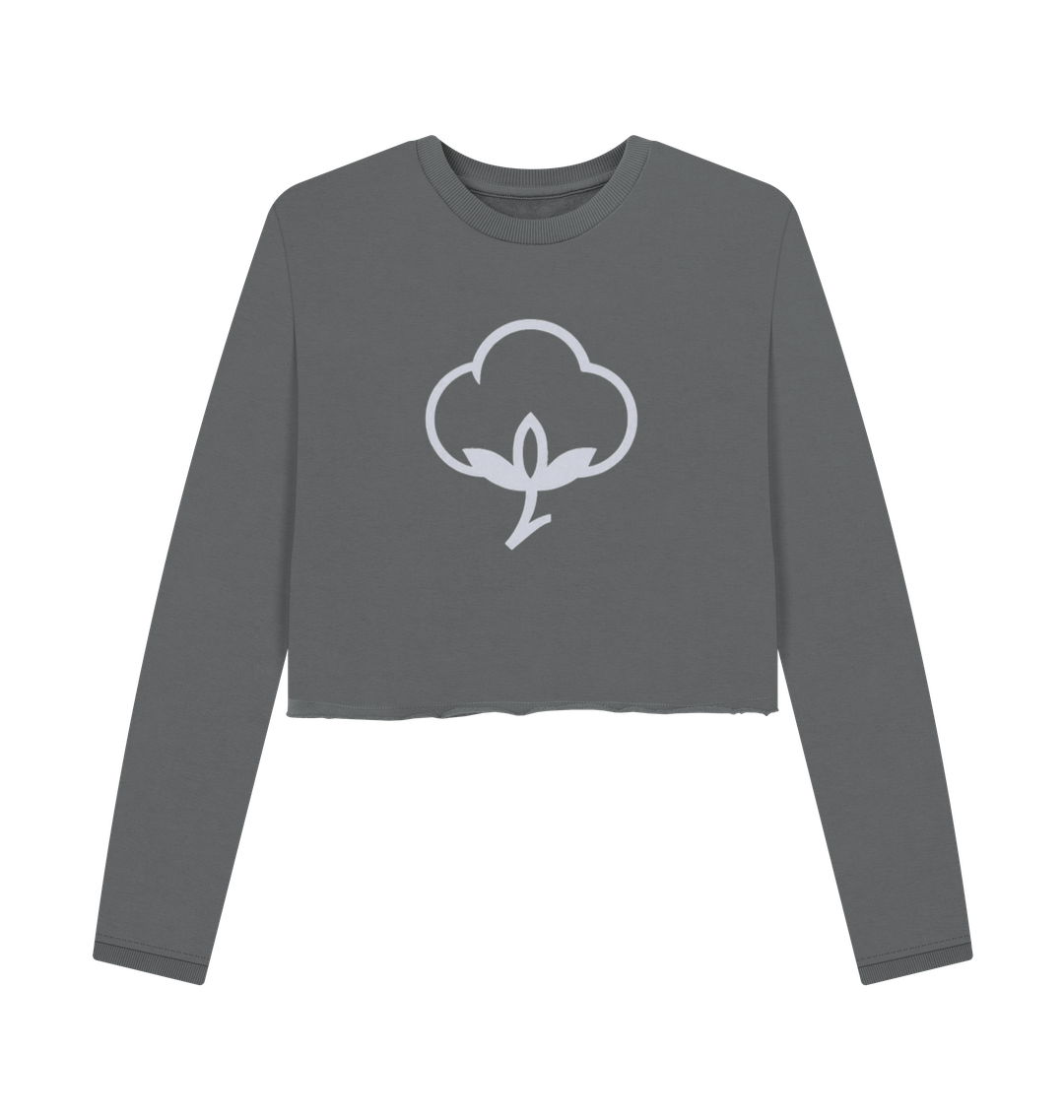 Slate Grey Printed Boxy Jumpers Front