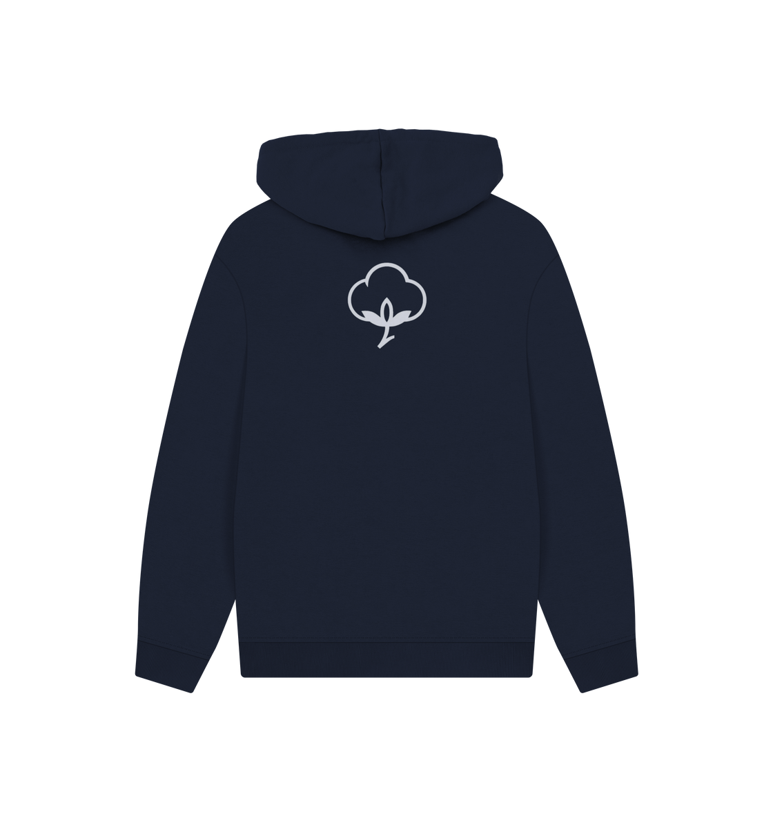 Navy Printed Hoody Back