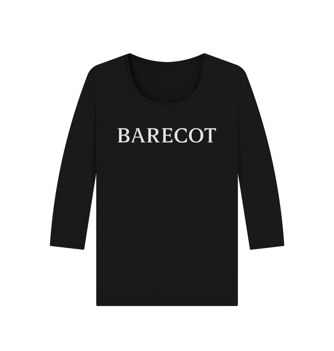 Black Printed Long Sleeve T Shirt Front