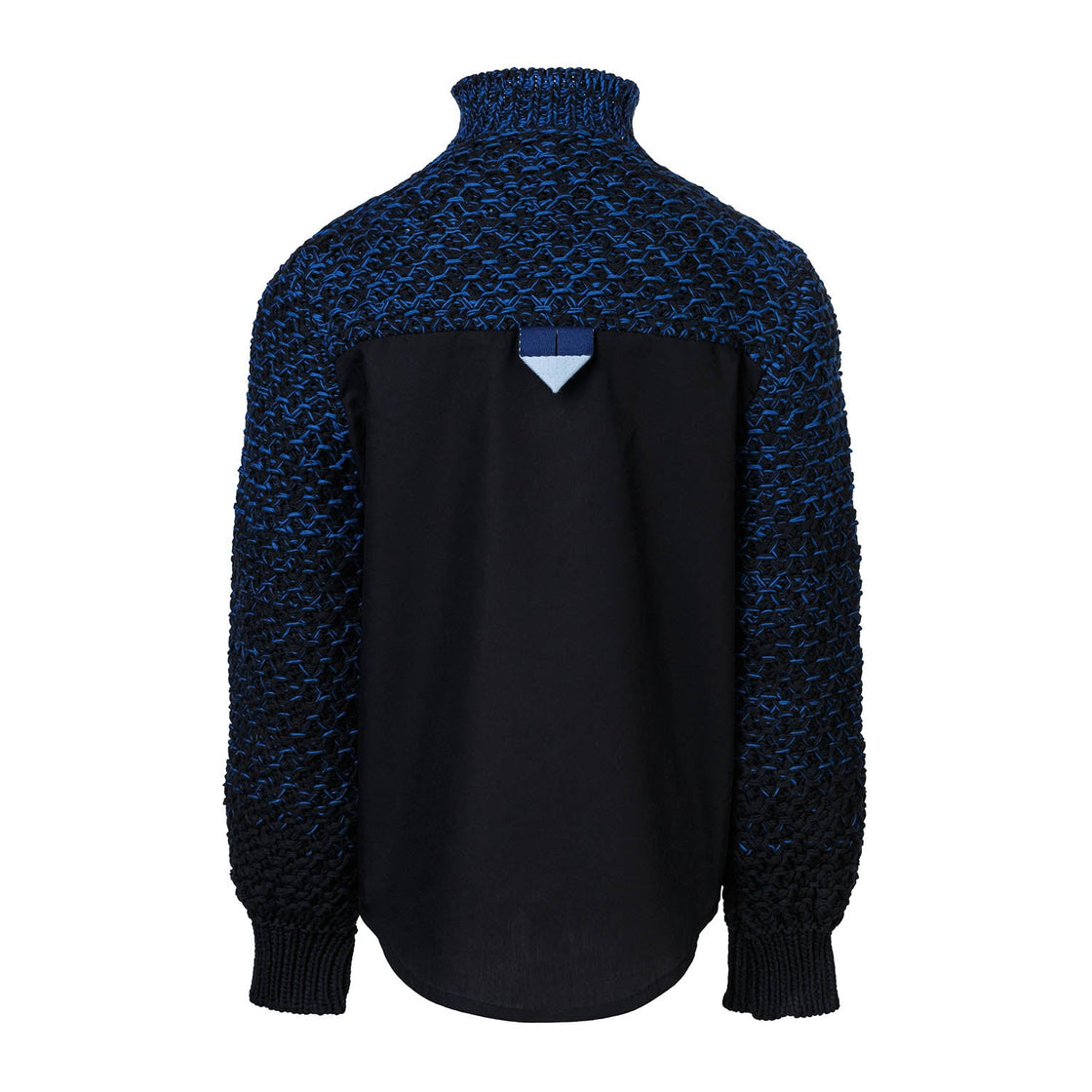 Black Shirt with Knitwear - Organic Cotton-3