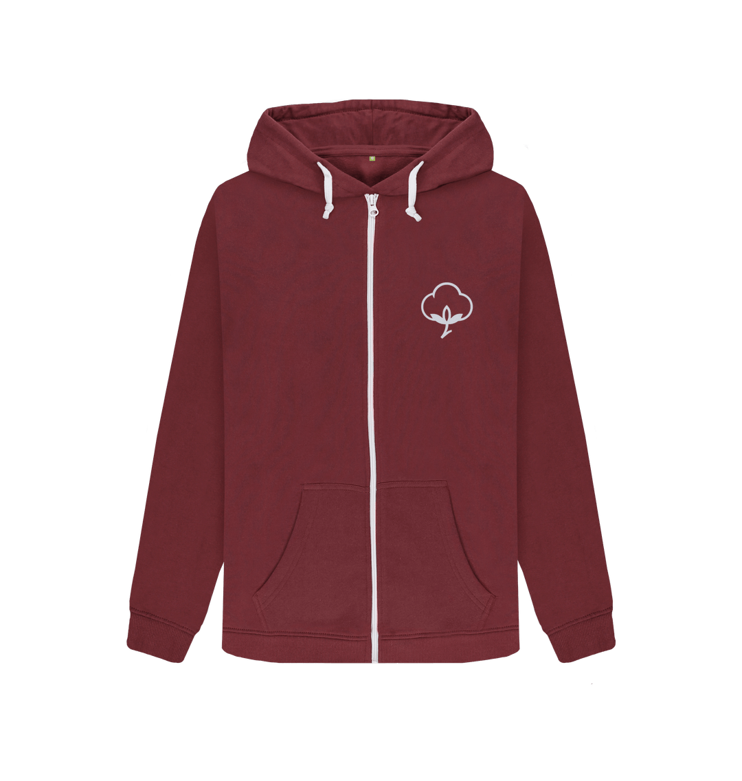 Red Wine Zip hoody Front