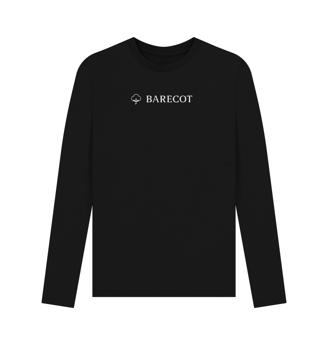 Black Printed Long Sleeve T Shirt Front
