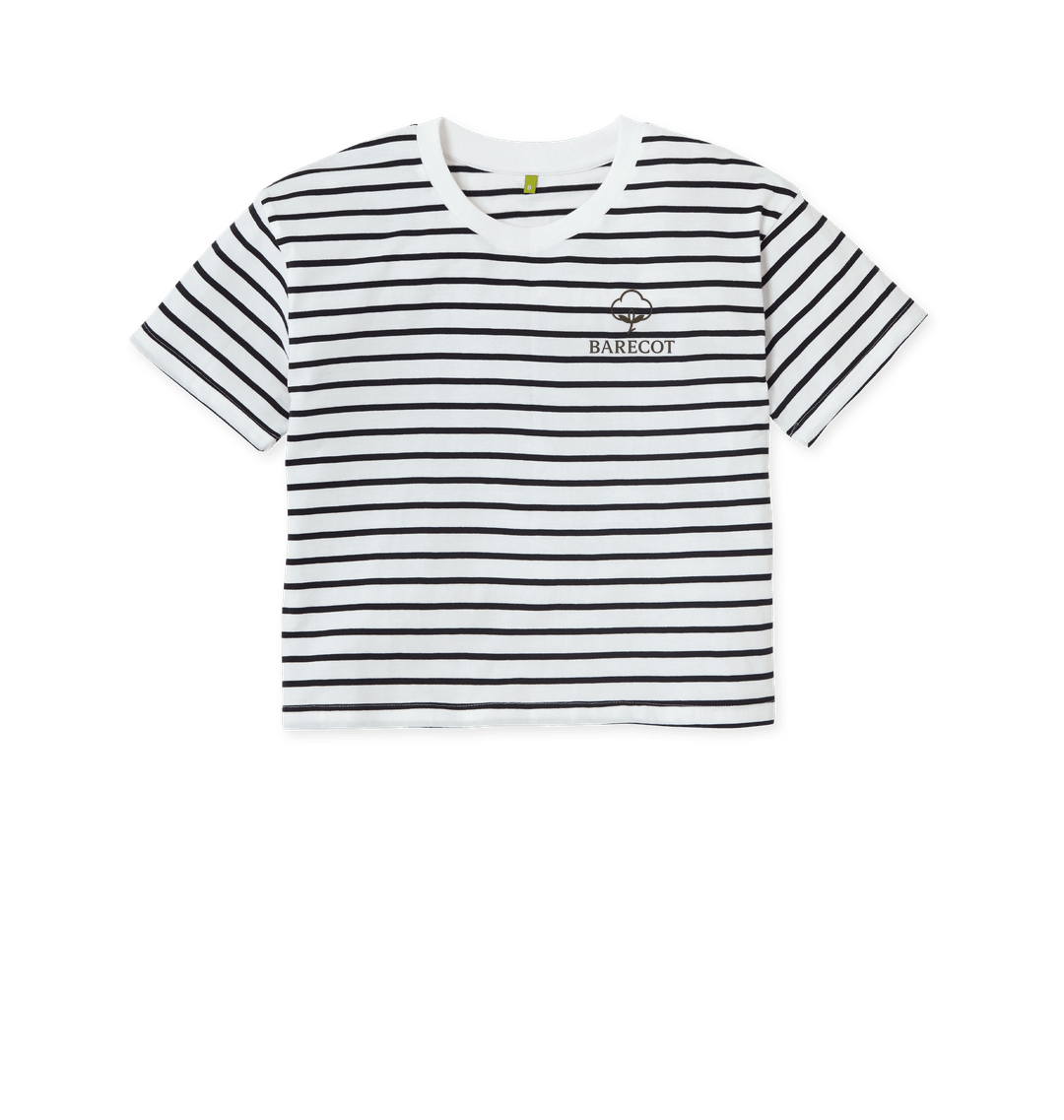 Navy Stripes Printed T-shirt Front