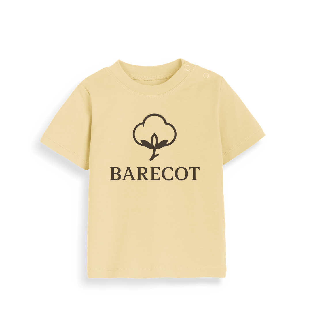 Soft Yellow Printed Kids T-Shirt Front