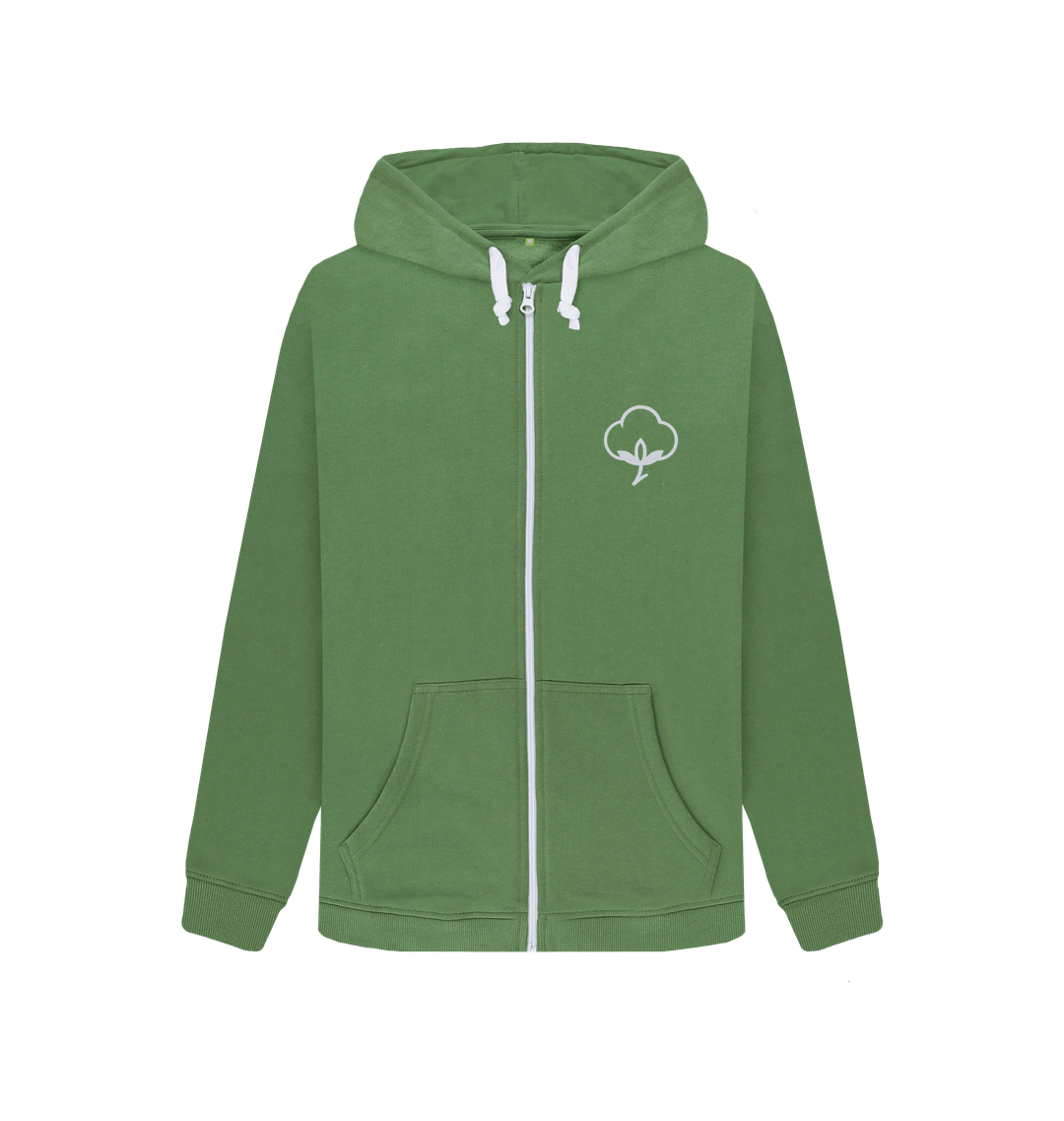 Sage Green Zip hoody Front