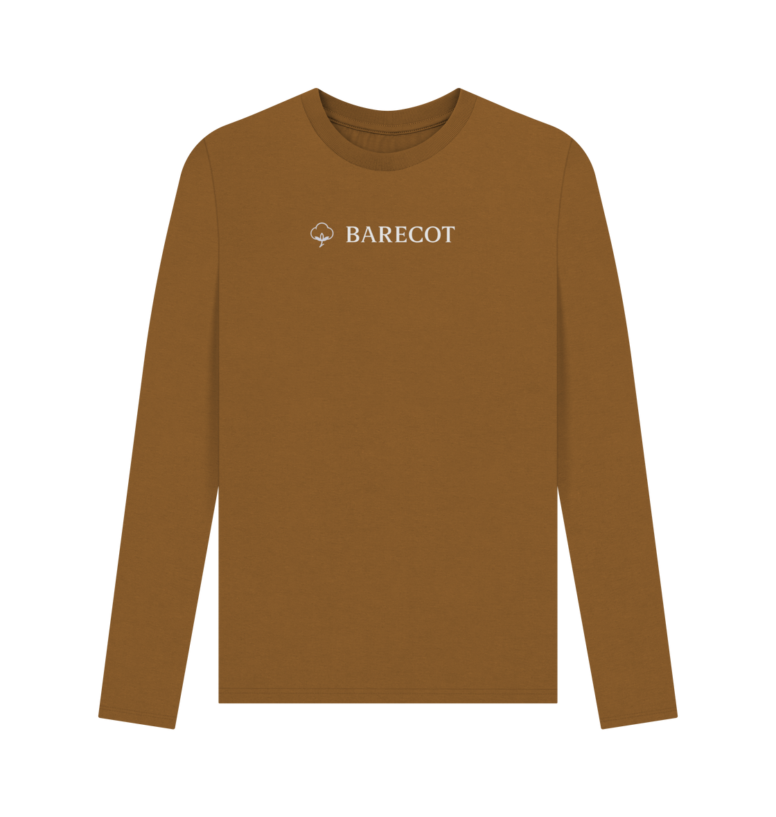 Brown Printed Long Sleeve T Shirt Front