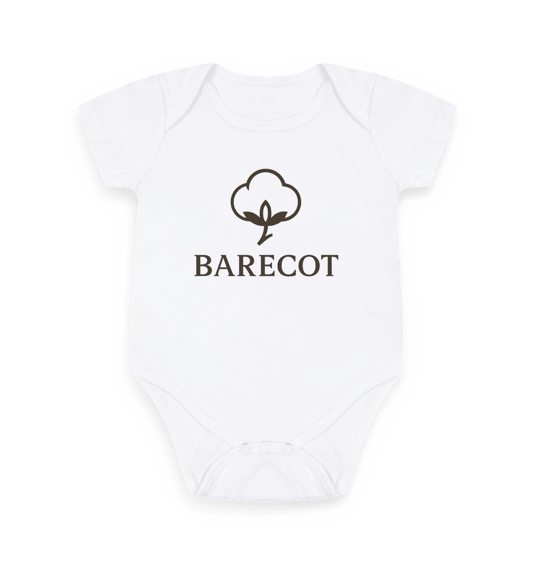 White Printed baby grow Front