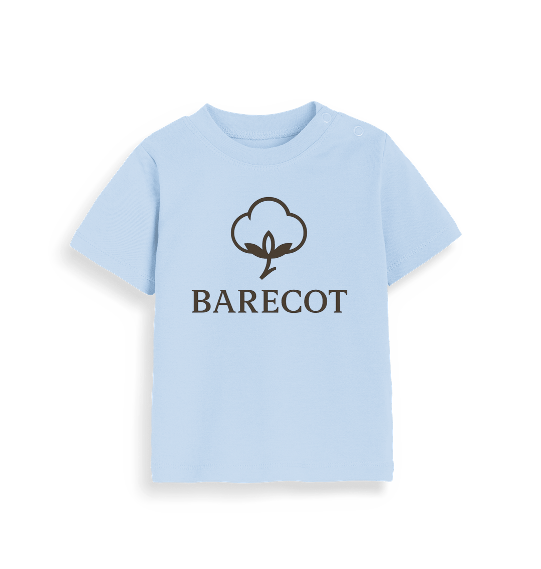 Dusty Blue Printed Kids T-Shirt Front