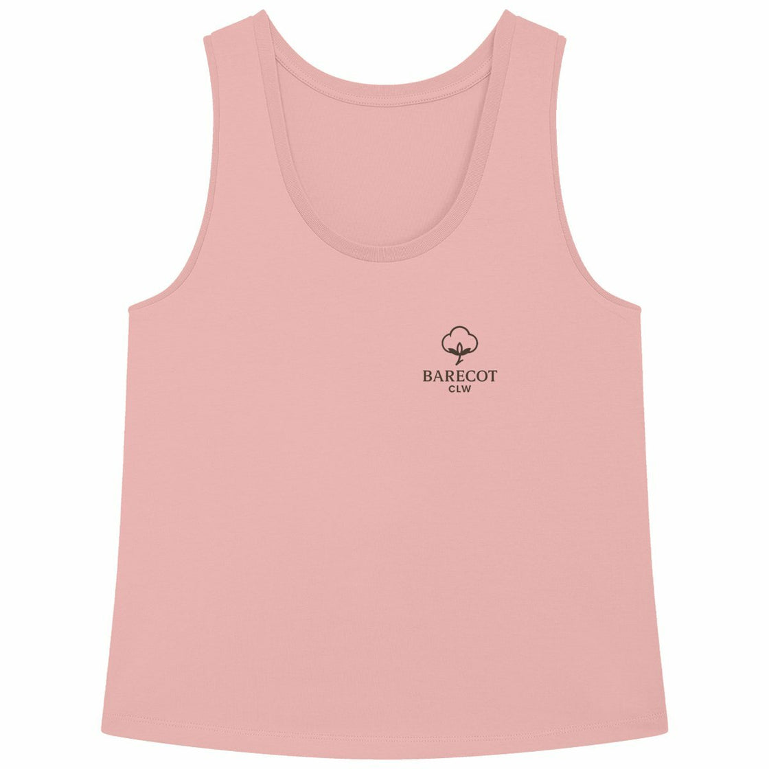 Loose fitting women's tank top - front_pink