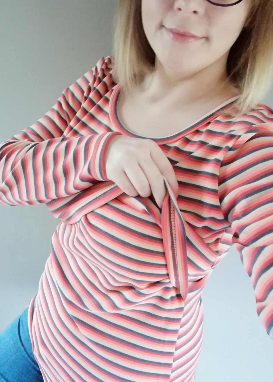 Rosie Stripe Breastfeeding Sweater